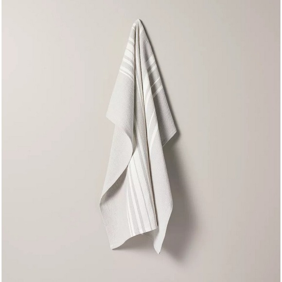Hearth & Hand with Magnolia Other - Magnolia Hearth & Hand Kitchen Flour Sack Dish Towel Block Stripe Gray Dishtowel